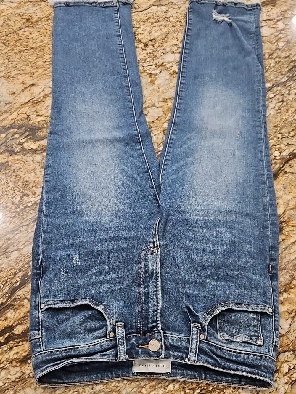 RISEN Women's Distressed Jeans. Size 11/30 Inseam 27.5" Rise 10.5"